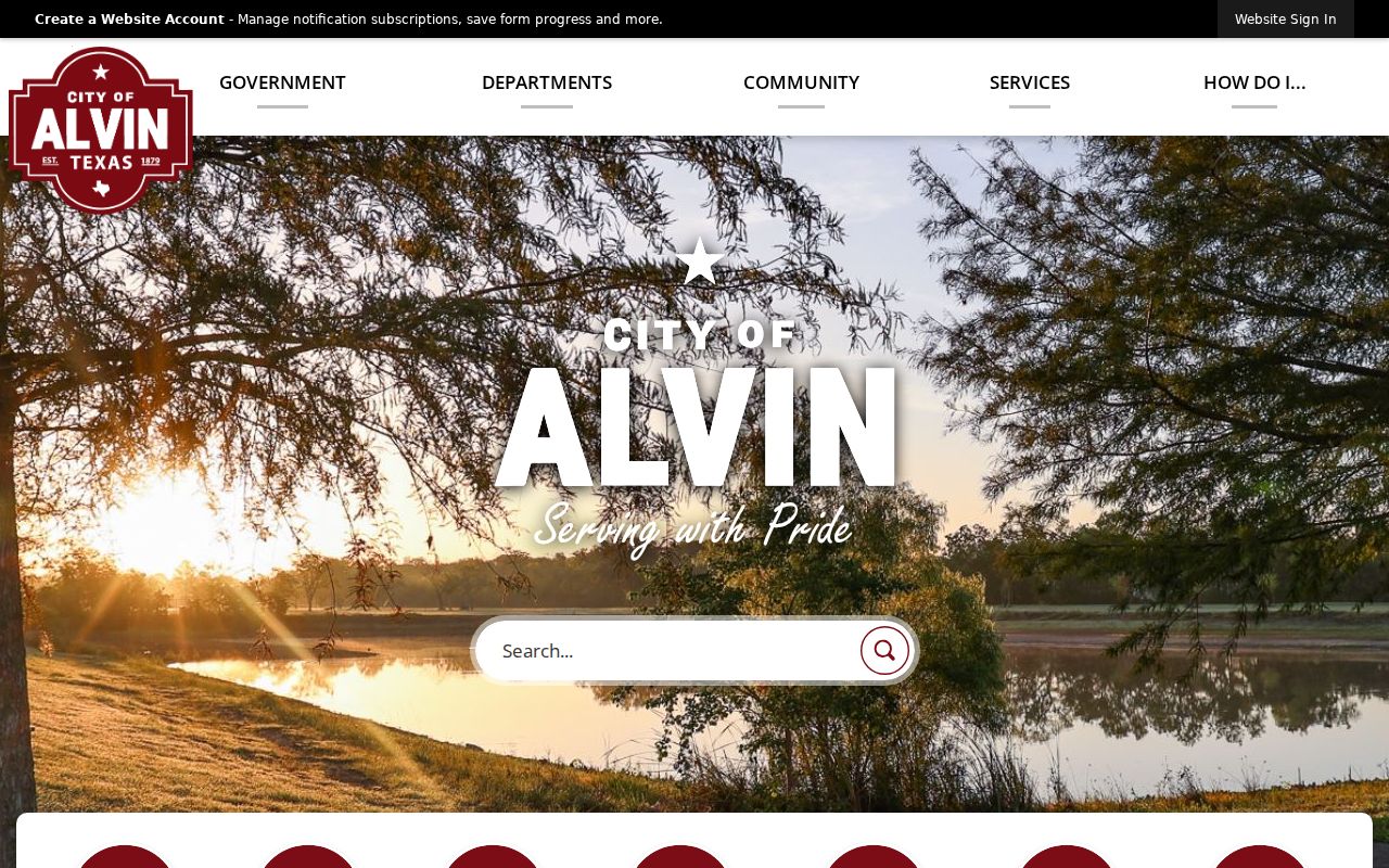 City of Alvin civic building and official city access point