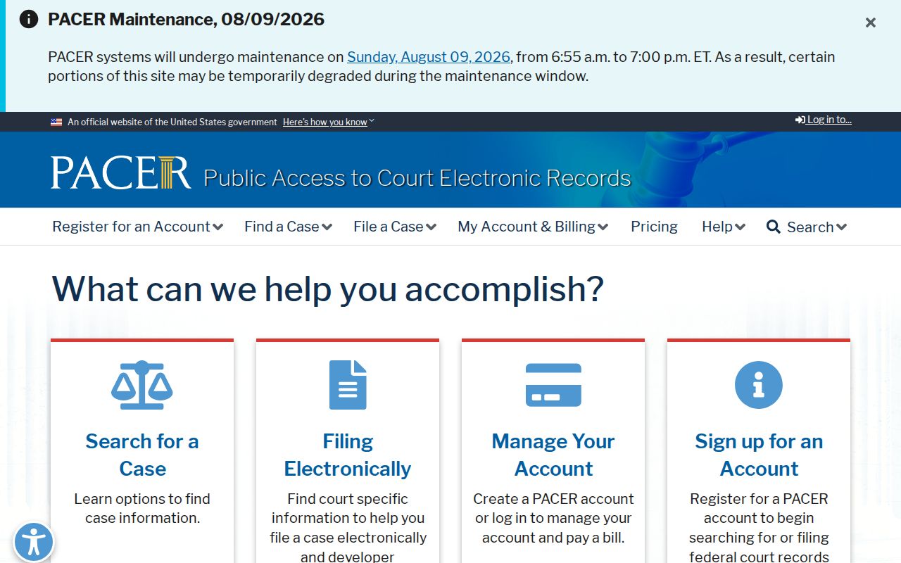 Brazoria County criminal history federal PACER court search
